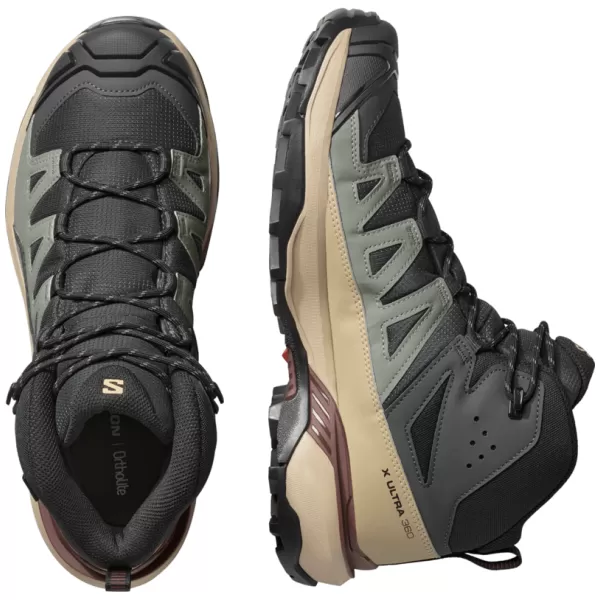  Férfi cipők SALOMON X ULTRA 360 MID GORE-TEX L47743300 FANTOM/DESSZERT CSER/RUM MAZSOLA 