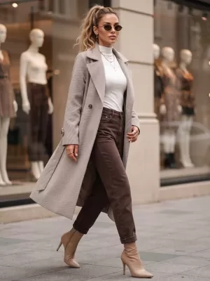 Női kabát DSTREET NY0807 BARNA