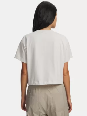 Női póló UNDER ARMOUR BUNGEE HEM TEE 6010950-110 FEHÉR