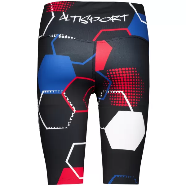  Női prémium funkcionális leggings térd felett (új méretek) ALTISPORT VOJ/ALW036LEG06 HEXA FEKETE 