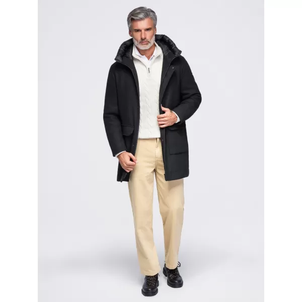  Férfi parka OMBRE OM-COWC-0161 FEKETE 