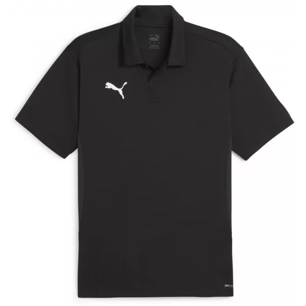  Férfi póló gallérral PUMA TEAMGOAL POLO 658771-03 PUMA FEKETE/FEHÉR/SÖTÉTSZÜRKE 