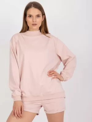 Női pulóver BASIC FEEL GOOD AP-BL-A-R001 ÉLÉNK RÓZSASZÍN