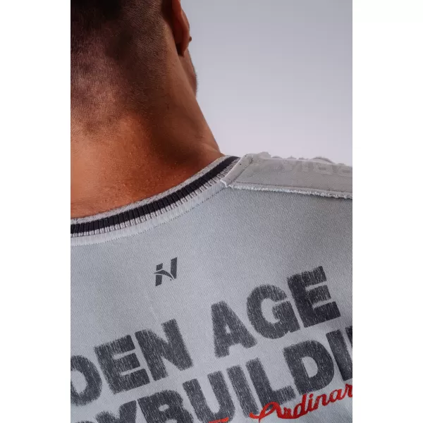  Férfi pólók NEBBIA OLYMPIA MUSCLE COVER 942 VILÁGOSSZÜRKE 