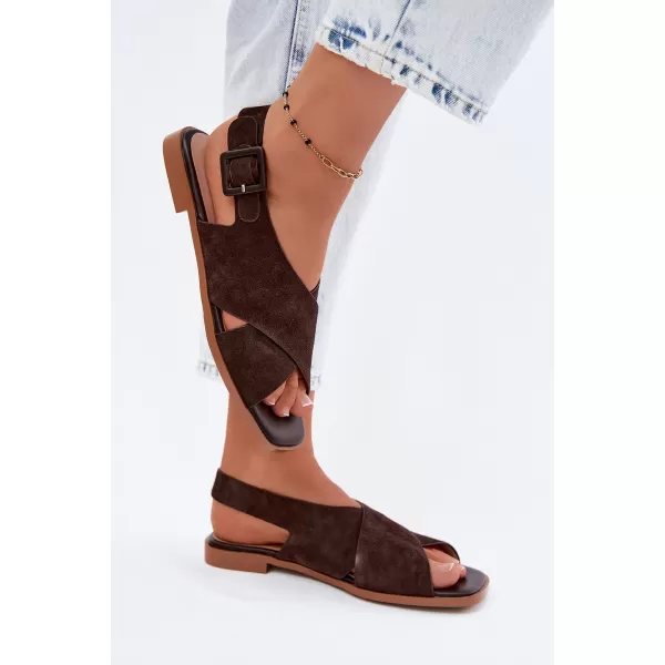  Női szandál S.BARSKI JC61-1001 BARNA 