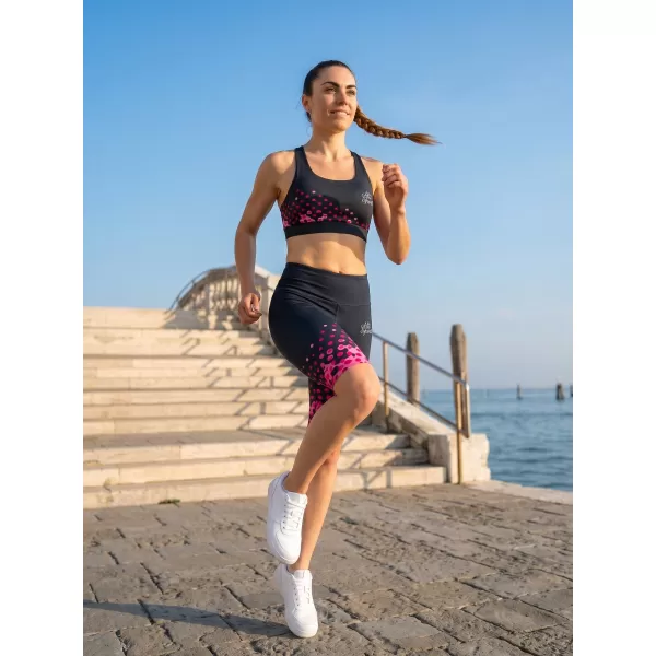  Női prémium térdig érő leggings (új méretek) ALTISPORT VOJ/ALW109LEG06 RÓZSASZÍN-FEKETE 