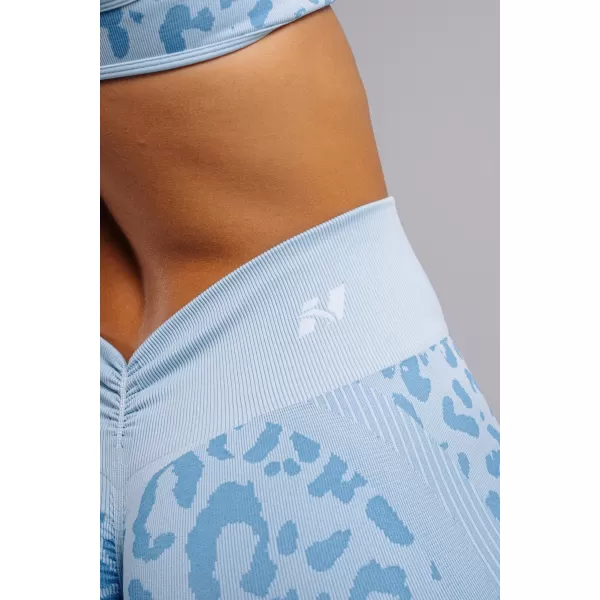  Kompressziós push-up leggings leopárdmintával NEBBIA PRIMAL 849 KÉK LEOPÁRD 