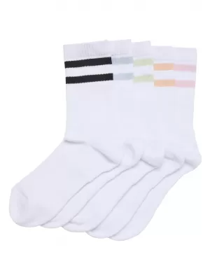 Zokni URBAN CLASSICS TB6801-22225 FEHÉR/FEKETE/FEHÉR FAGYKÉK/FEHÉR VILÁGOS MENTA/FEHÉR PUHA SÁRGABARACK/FEHÉR ELPIRULT RÓZSA