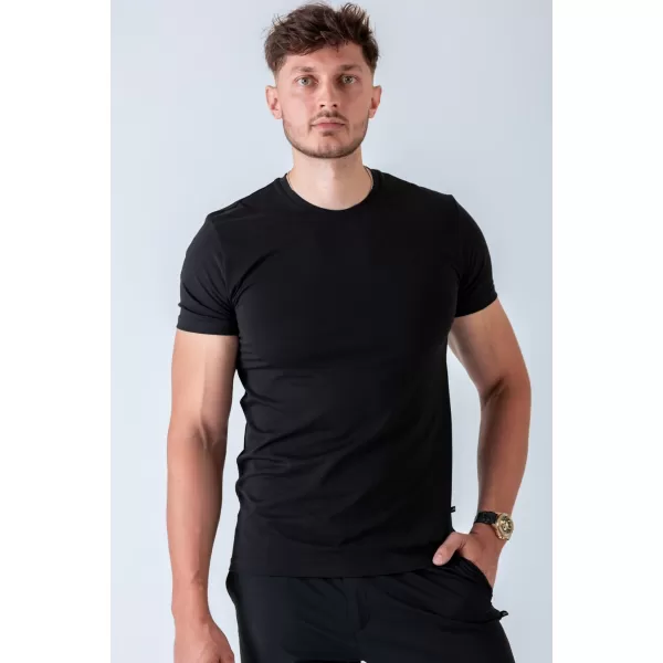  Férfi pólók NEBBIA MIKE MUSCLE FIT 158 FEKETE 