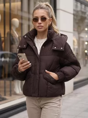 Női kabát DSTREET TY6039 BARNA