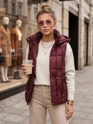 Női mellény DSTREET TY5974 BURGUNDIA