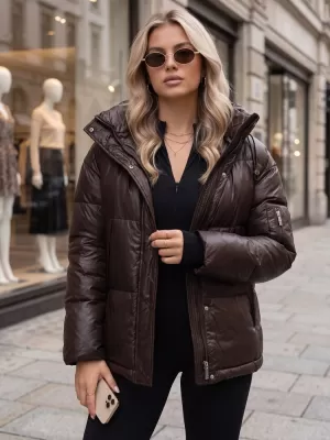 Női kabát DSTREET TY5965 BARNA