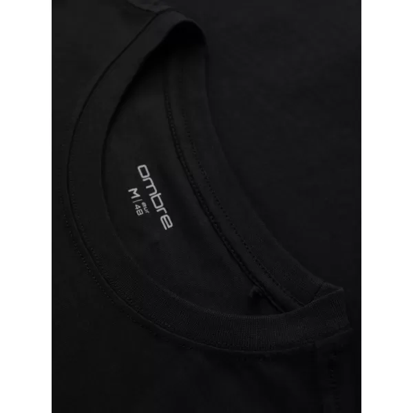  Férfi póló OMBRE OM-TSPT-0257 FEKETE 