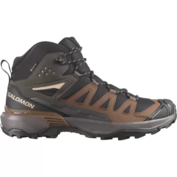  Férfi cipők SALOMON X ULTRA 360 MID GORE-TEX L45473200 FEKETE/SÖTÉT SIRÁLY SZÜRKE/SÖTÉT FÖLD 