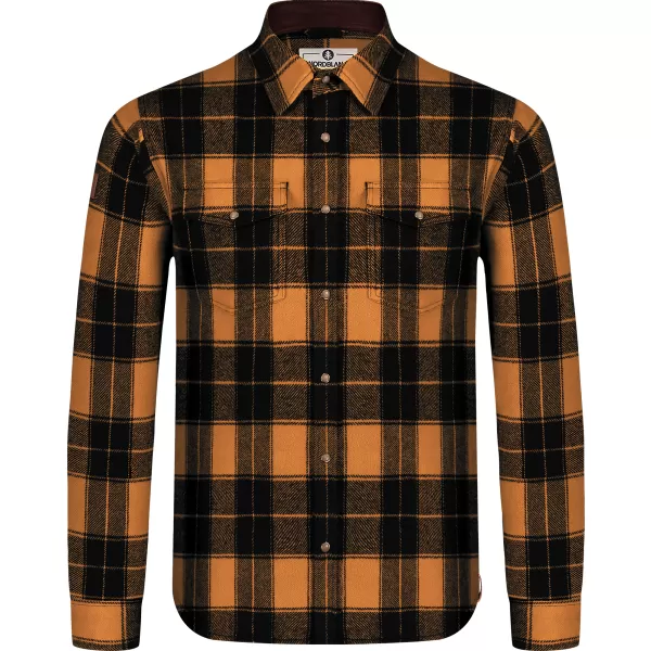  Férfi flanel ing NORDBLANC FEN NBSSM8369 BARNA 