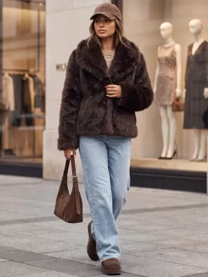 Női kabát DSTREET TY5906 BARNA
