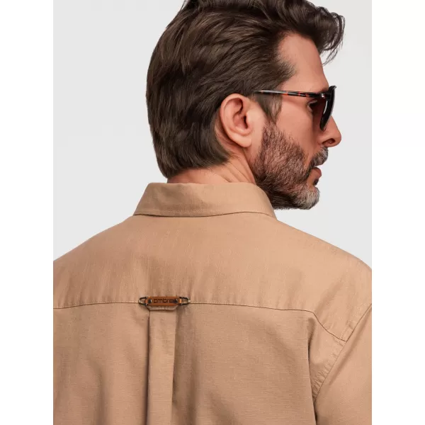  Férfi ing OMBRE N-OM-SHCS-0134 VILÁGOSBARNA 