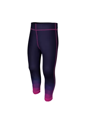 Gyerek funkcionális leggings WAMU MOZAIKA SÖTÉTLILA