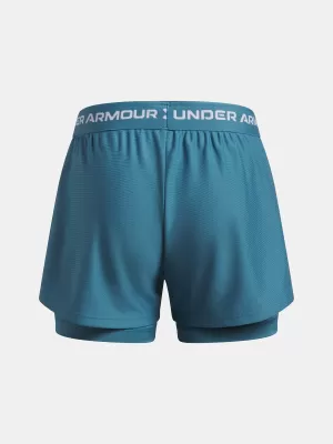 Lány rövidnadrág UNDER ARMOUR TECH PLAY UP 2N1 SHORT 6004985-466 KÉK