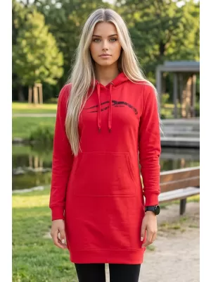 Hosszabbított női pulóver ALTISPORT ALW001419 PIROS