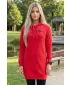 Hosszabbított női pulóver ALTISPORT ALW001419 PIROS