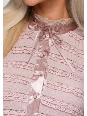 Női blúz OMBRE OW-TS-E0066 RÓZSASZÍN