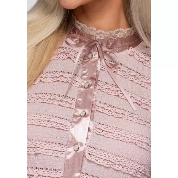  Női blúz OMBRE OW-TS-E0066 RÓZSASZÍN 