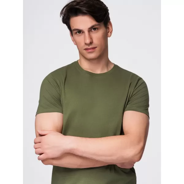  Férfi póló OMBRE OM-TSBS-0268 FEKETE/ZÖLD/KHAKI 