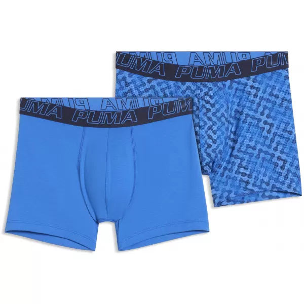  Férfi boxerek PUMA MEN GRAPHICAL PRINT BOXERS 2P 94780404 KÉK KOMBÓ 