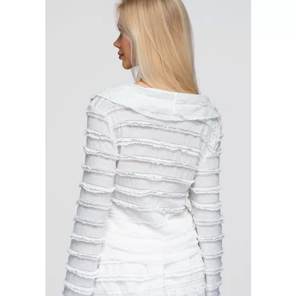  Női blúz OMBRE OW-TS-E0067 FEHÉR 