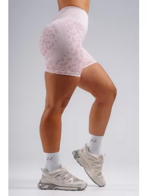 Kompressziós push-up rövidnadrág leopárdmintával NEBBIA PRIMAL 856 RÓZSASZÍN LEOPÁRD