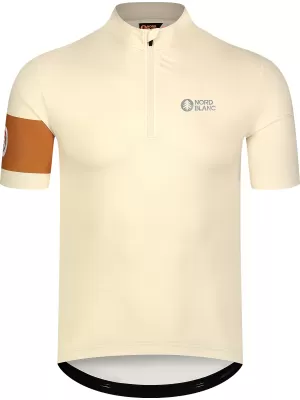 Férfi kerékpáros mez NORDBLANC CAMEL NBSMF8079 BÉZS