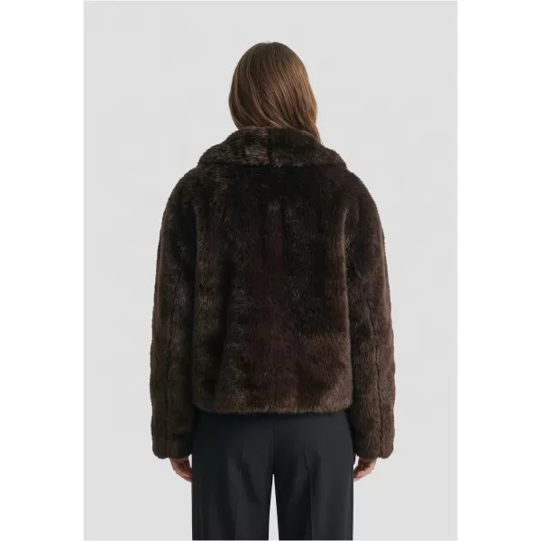  Női szőrme kabát URBAN CLASSICS TB8120-00075 BARNA 