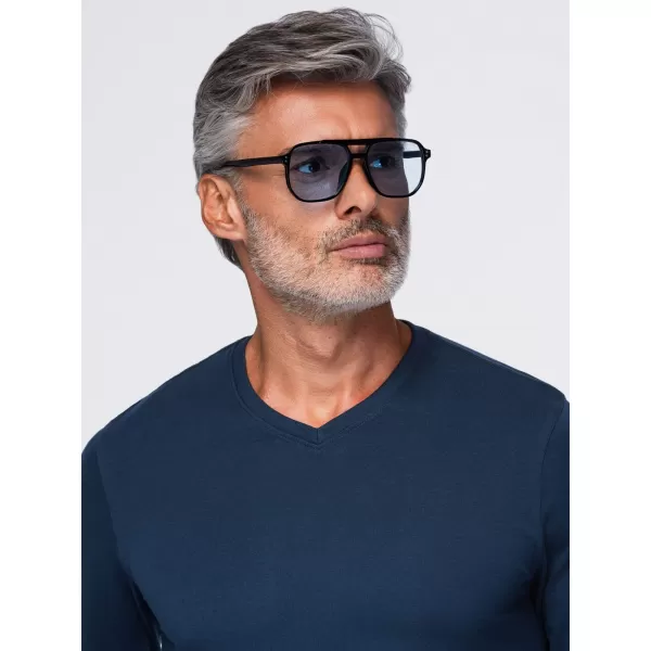  Férfi póló OMBRE OM-LSBL-0143 SÖTÉTKÉK 