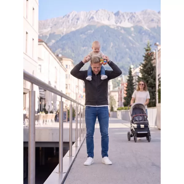  Férfi polár pulóver ALTISPORT ALM002852 FEKETE ÉS EZÜST 