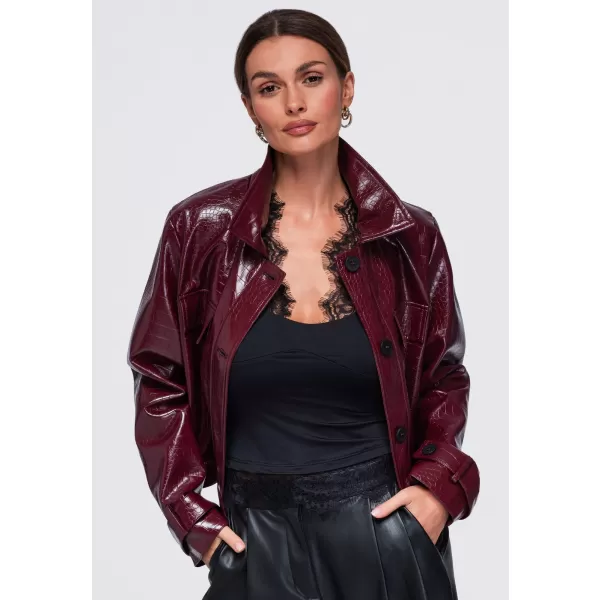  Női kabát OMBRE OW-JAFL-0145 BURGUNDIA 