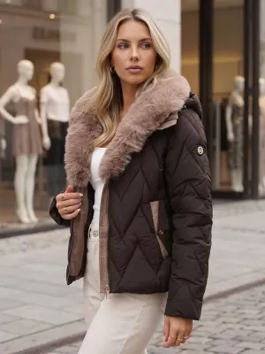 Női kabát DSTREET TY6084 BARNA