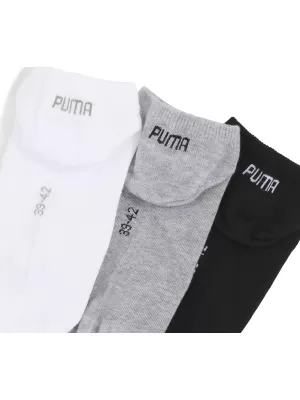 Zokni PUMA UNISEX SNEAKER PLAIN 3P 93862417 SZÜRKE/FEHÉR/FEKETE