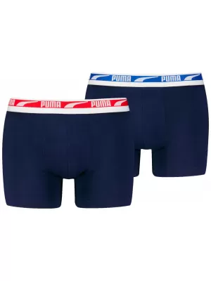 Férfi boxerek PUMA MEN EVERYDAY MULTI LOGO BOXER 2P 93832503 HADITENGERÉSZET KOMBÓ