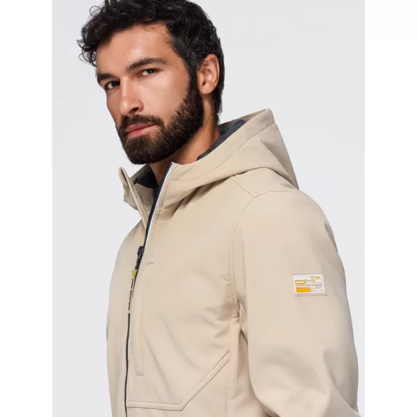  Férfi softshell kabát OMBRE OM-JANP-0292 HOMOK 