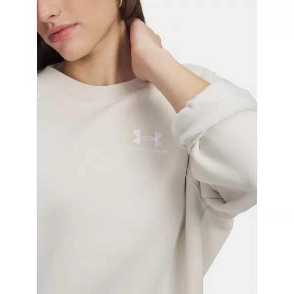  Női pulóver UNDER ARMOUR ICON FLEECE OS CREW 1379475-110 FEHÉR 