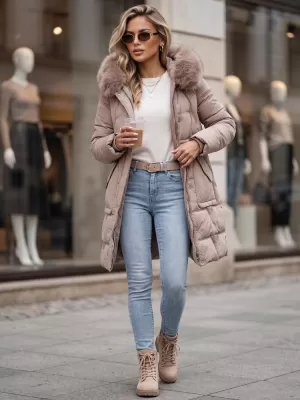 Női kabát DSTREET TY5823 BÉZS