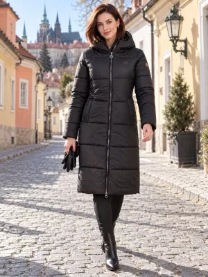 Női télikabát ALTISPORT IMELDA FEKETE