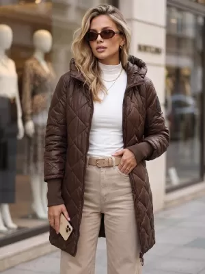 Női kabát DSTREET TY5862 BARNA