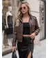 Női kabát DSTREET TY5874 BARNA