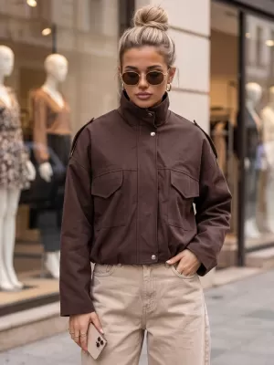 Női kabát DSTREET TY6089 BARNA