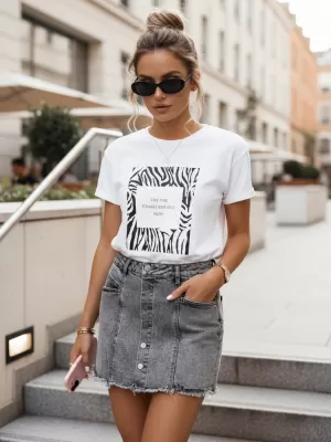 Női póló DSTREET RY2499 FEHÉR