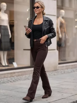 Női nadrág DSTREET UY3135 BARNA