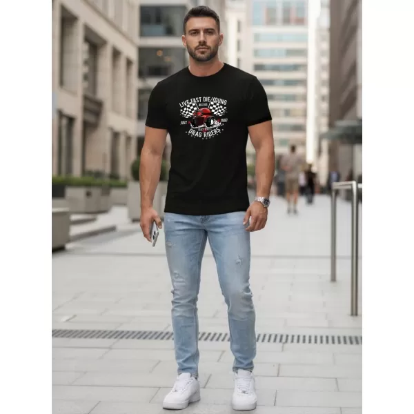  Férfi póló DSTREET NX5087R-BK FEKETE 