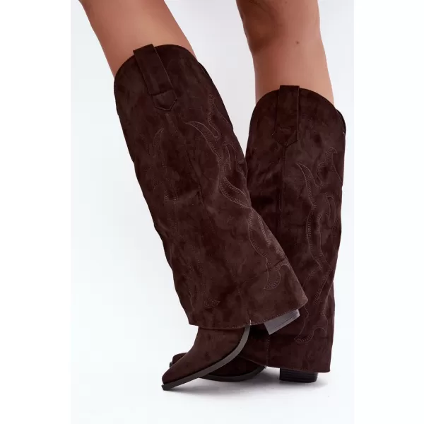  Női cowboy csizma BOTO 2588A BARNA 